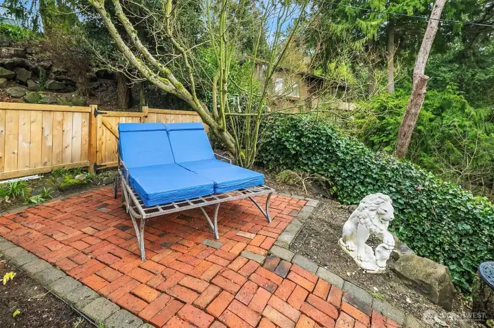 This private patio is the perfect spot to stretch out and unwind at the end of the day. Double lounger stays with the house, if desired.