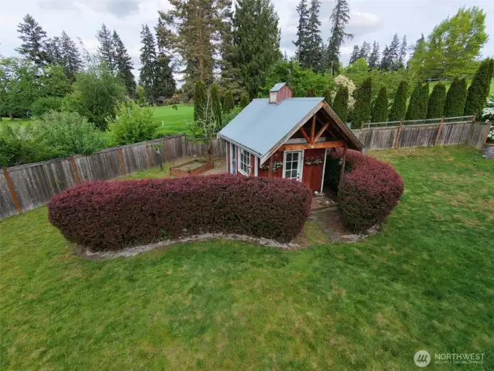 The Little Red Cottage is simply adorable. So many surprises await...