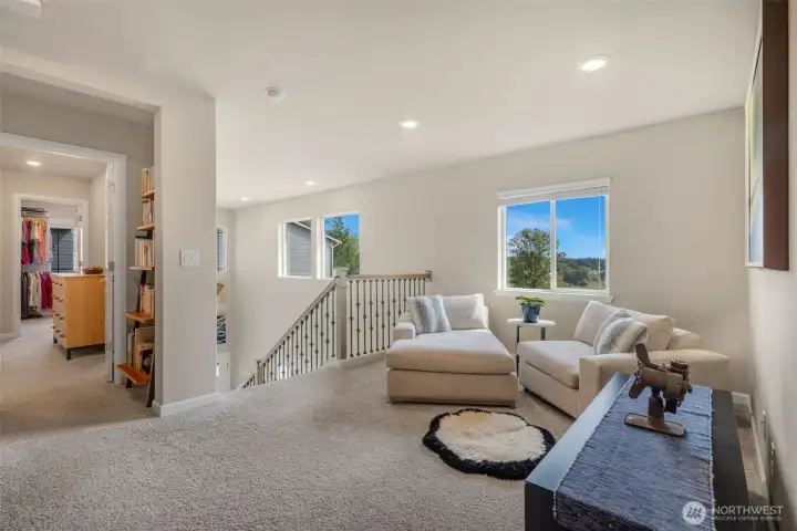 Second floor flex space to enjoy reading, relaxing or large enough for a home office space