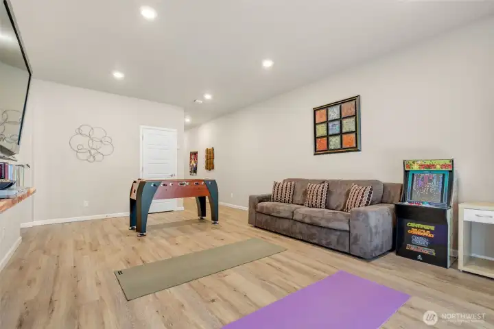 Spacious lower level room, a blank canvas for use of your choice.