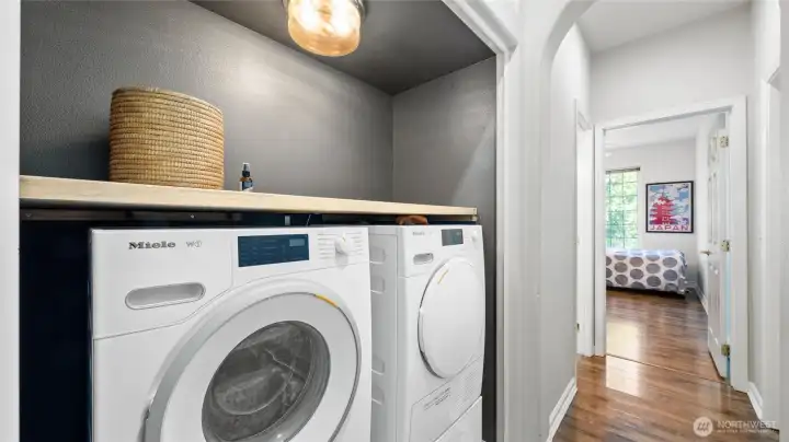 Laundry area by bedrooms