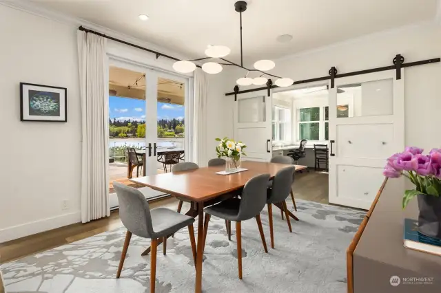 Whether entertaining or relaxing with family, this home has a place for all of life to happen simultaneously, cooking, homework, working, relaxing with a book with the fireplace and the view.  Together, but not on top of one another.