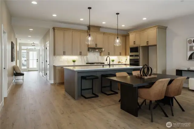 Spacious kitchen.