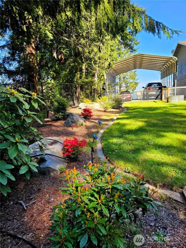 backyard with a peek-a-boo view of the sound