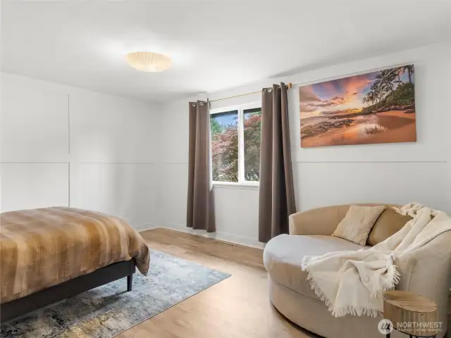 Primary suite. 2 smaller bedrooms absorbed into one large BR with bath and walk in room closet!