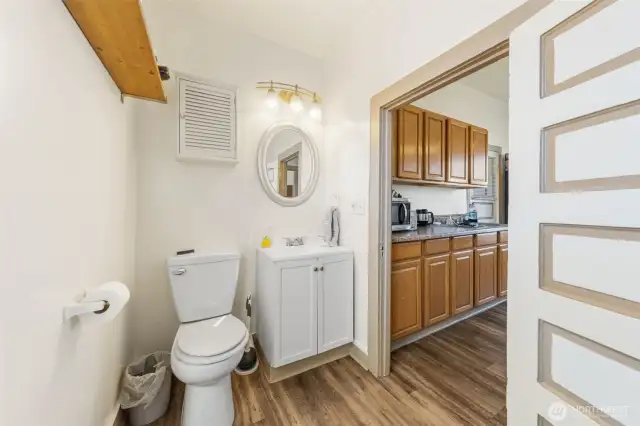 Full bath off kitchen