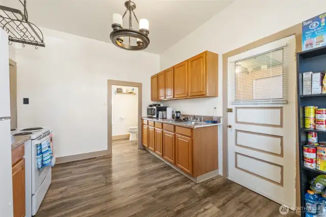 Spacious kitchen with room for dining