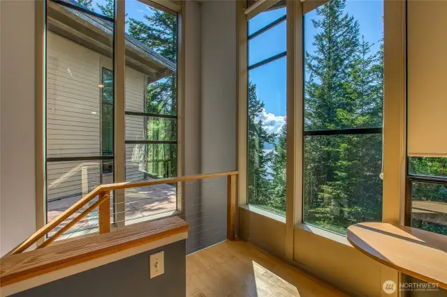 Enjoy the views along the way up the stairwell.