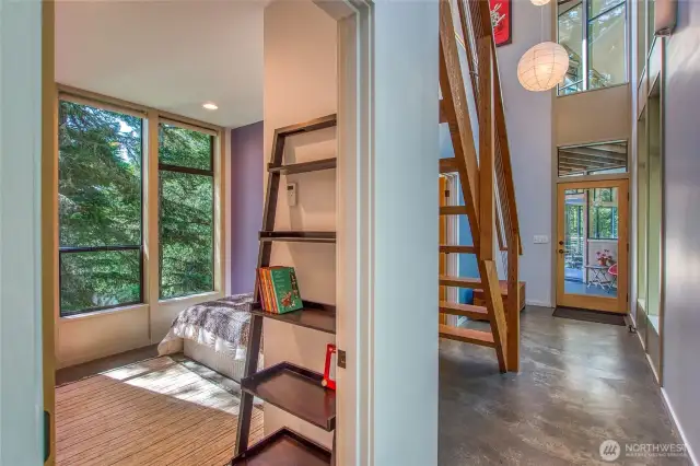 The concrete radiant floors are no-fuss and easy to maintain.