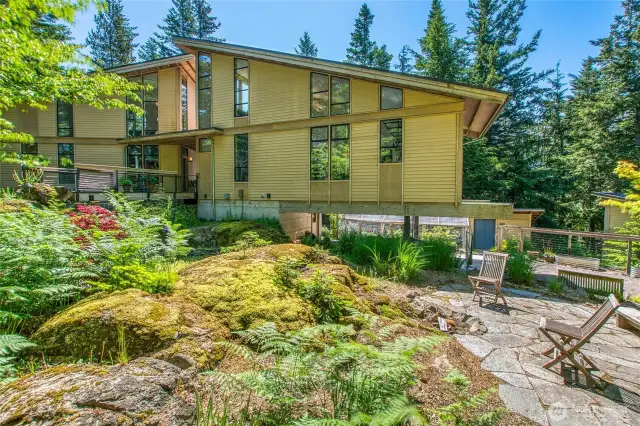 The landscape is drought resistant and natural.