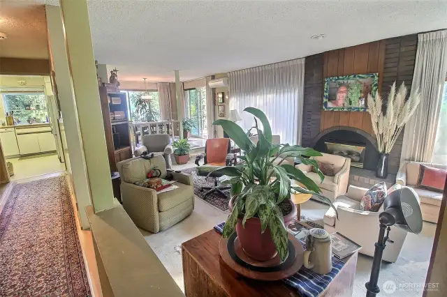 Living Room with gas fireplace