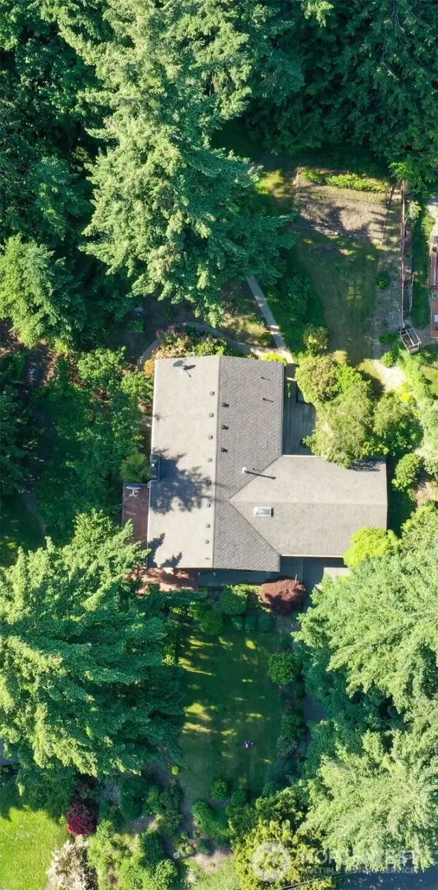 Aerial of house