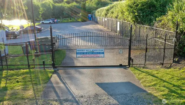 Gated Entry to Private Beach, Park, Boat Dock