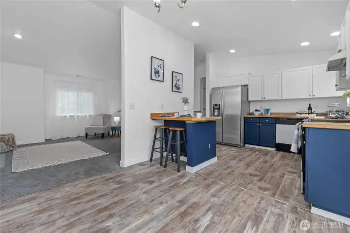 Space for a large kitchen table.