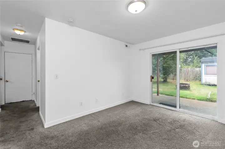 Slider to back patio off downstairs bonus room.