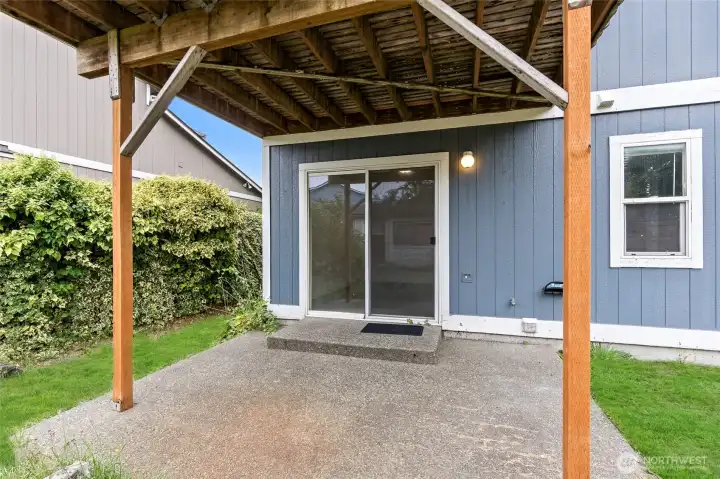 Lower level patio.
