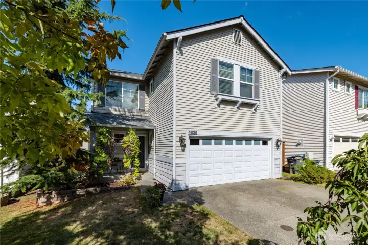 Two car garage and a brand new roof