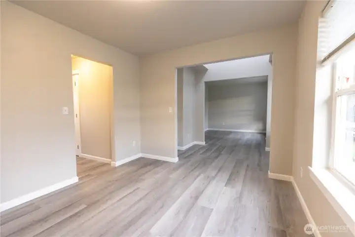 Dining room looking into the living room