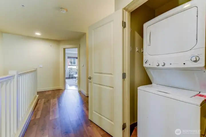 Upstairs laundry area