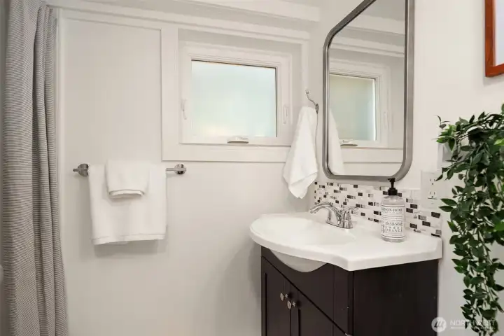 3/4 bath located in basement