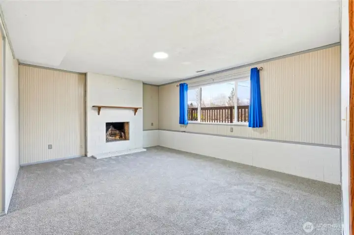 Spacious downstairs living area