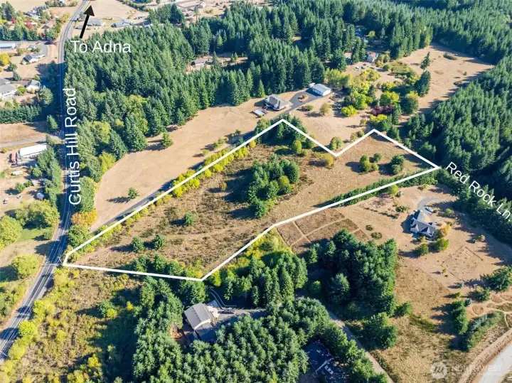 Facing NE. Property lines are approximate.