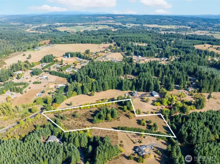 Facing north. Property lines are approximate.