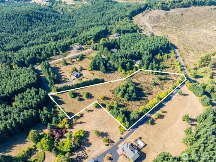 Facing SW. Property lines are approximate.