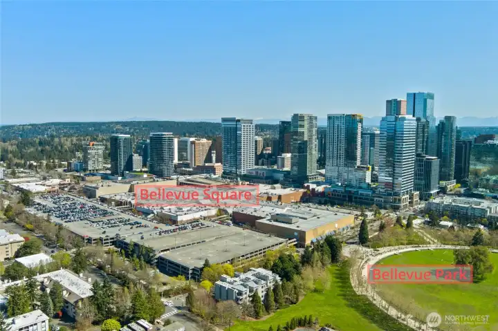 Located across the street from Bellevue Square Mall Shopping