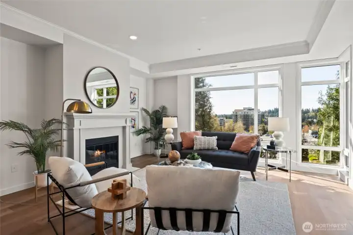 Relax in the evenings with the warmth of a gas fireplace