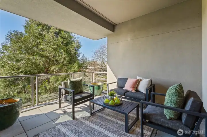 Covered patio for year around enjoyment