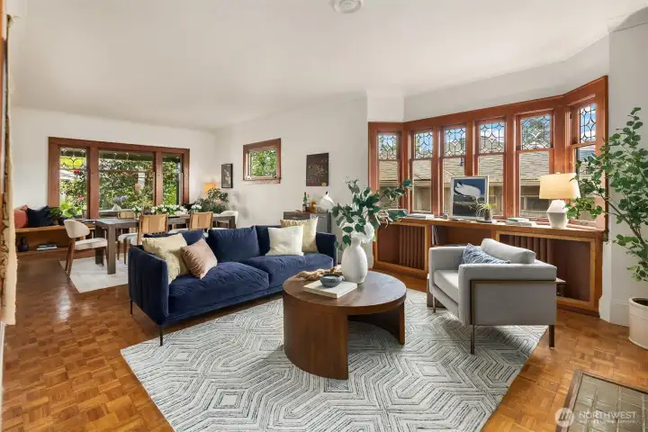 This view shows the size of the great living space.