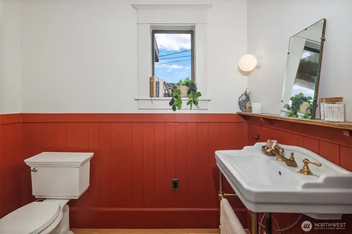 Thank goodness for the new half bath on the main level!