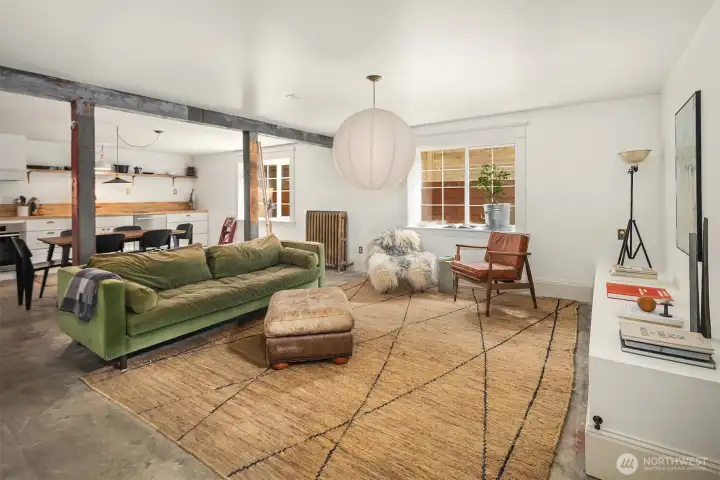 Come down the stairs to the ADU. The Seller has been offered $3000/mo to rent this apartment. Make it a VRBO during the World Cup!