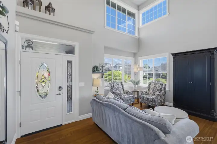 Welcome home! Foyer and seating area.