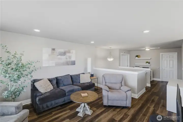 Spin around to find the primary suite and bedrooms.