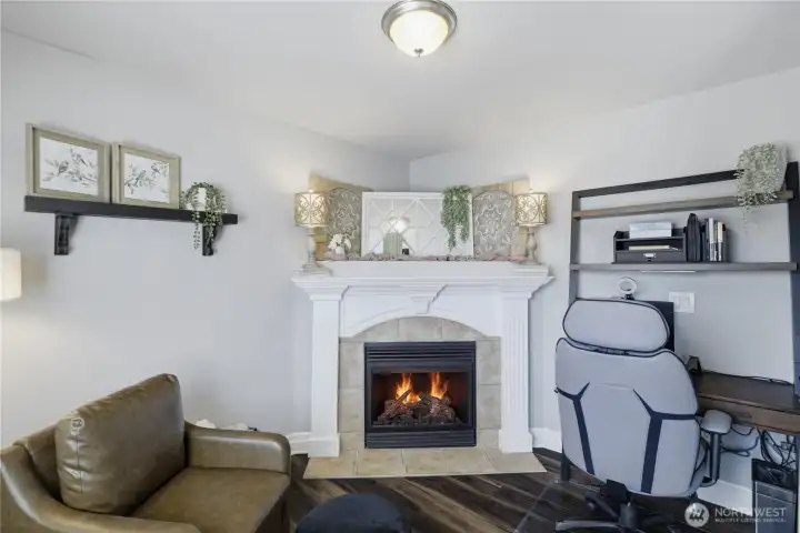 Nursery or bonus off primary with fire place.