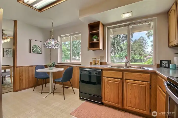 Designed for everyday living, the kitchen offers generous counter space and ample storage.