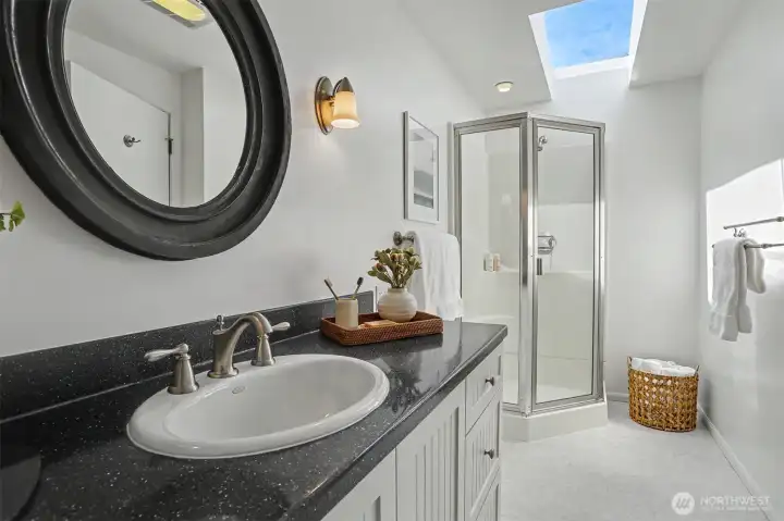 Relaxing primary bathroom.