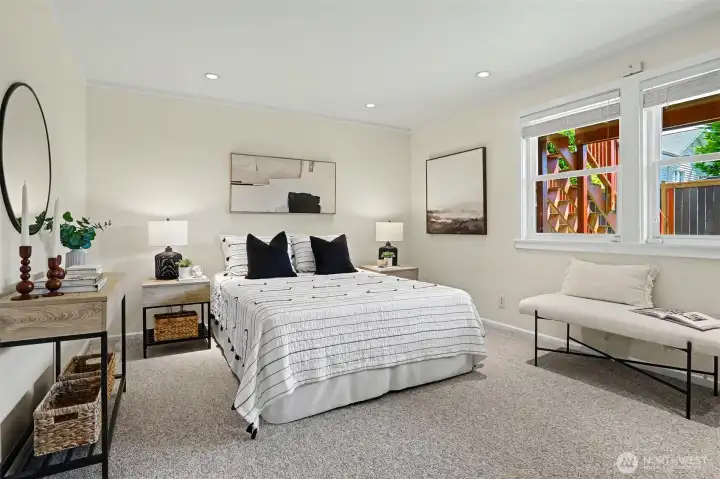 Spacious ground floor bedroom.