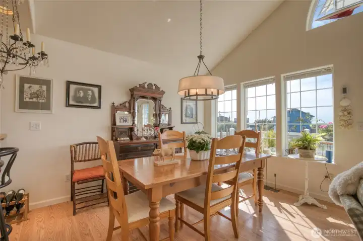 Dining room will easily accommodate more seating.