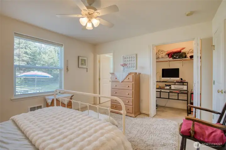 Seller is currently using the 2nd primary closet for her office.
