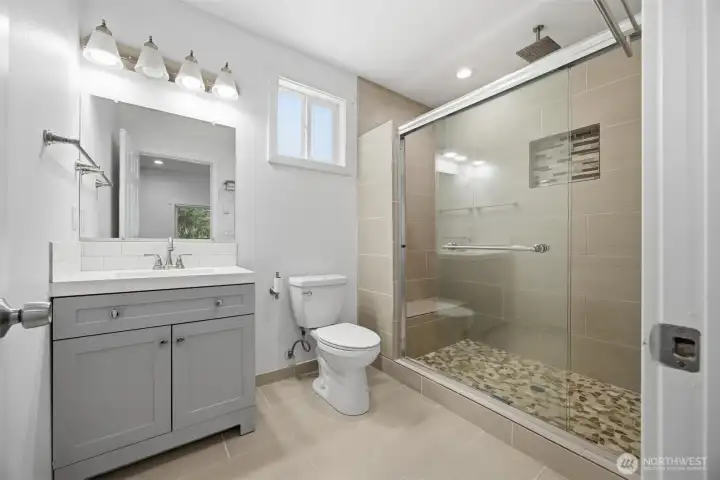 First primary large tiled walk in shower First primary large tiled walk in shower