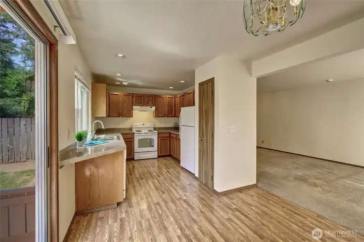 View from Dining Room into Kitchen