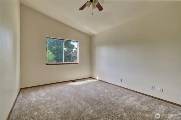 Primary with vaulted ceilings