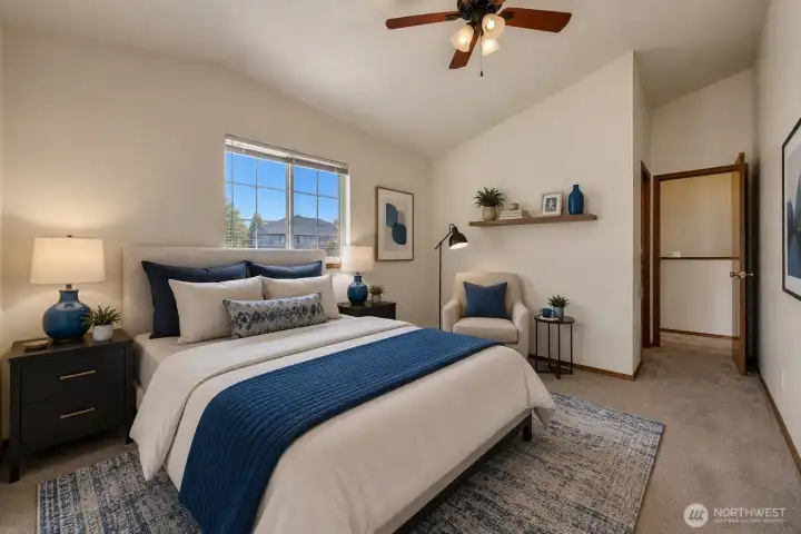 Secondary Bedroom virtually staged