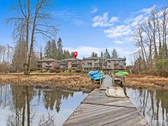 get your kayak or boat out, this is your dock