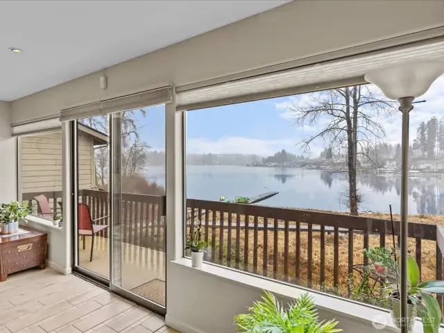 Lake View from living and dining room