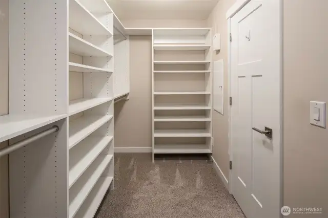 Upgraded closet system.