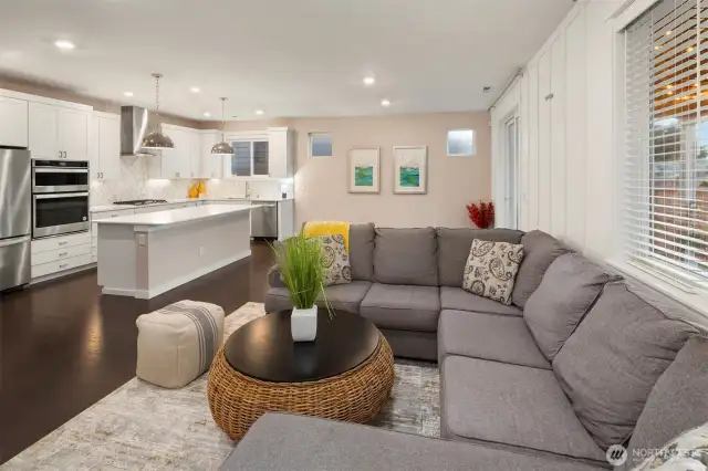 Open concept, great for entertaining.